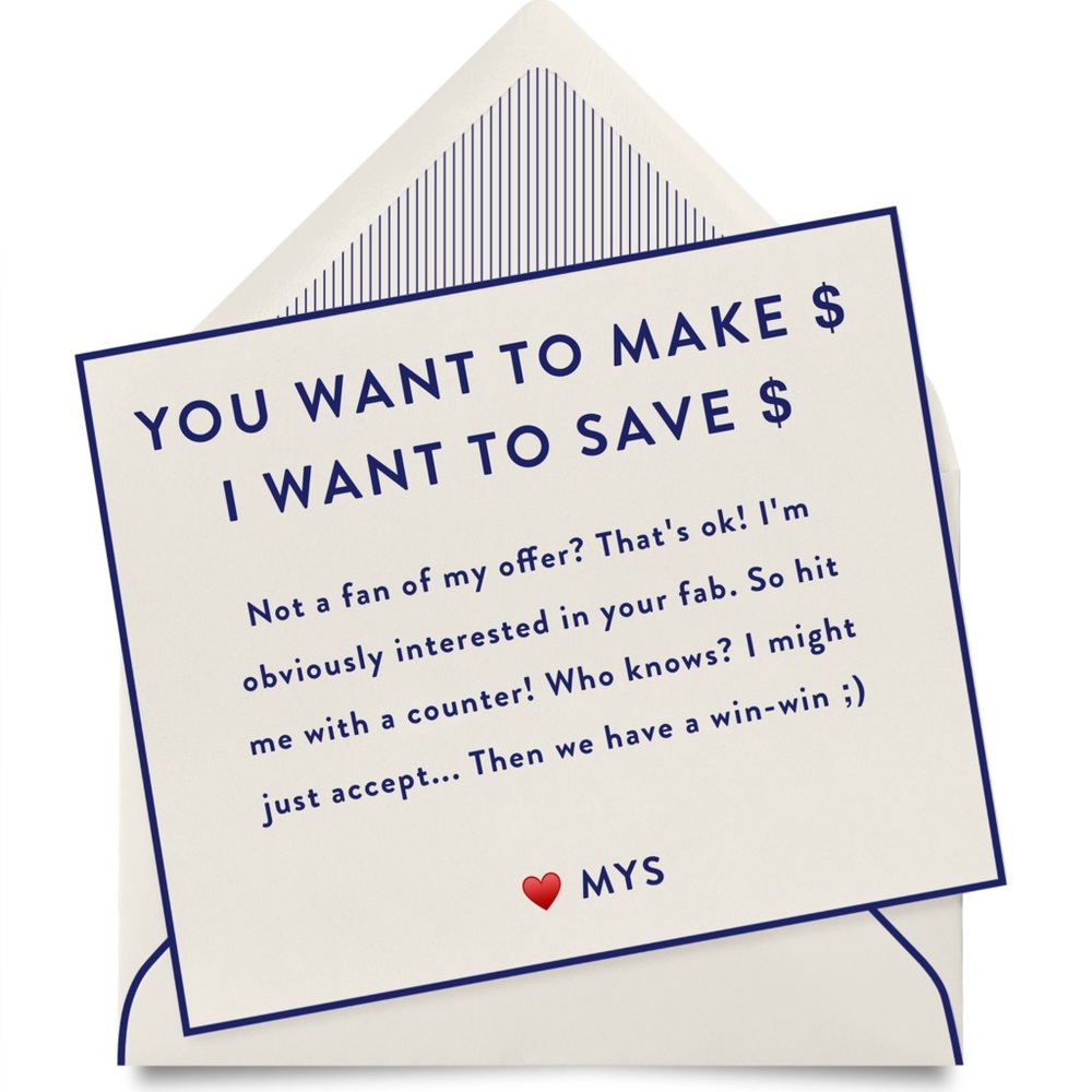 You want to make $ / I want to save $